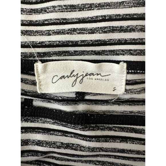 Carly Jean Womens Activewear Sedona Black/White Stripe Full Length Leggings SZ S - Picture 2 of 3